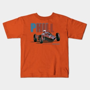 Phil Hill - America's only U.S.-Born Champion Kids T-Shirt